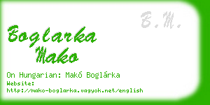 boglarka mako business card