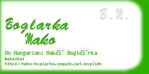 boglarka mako business card